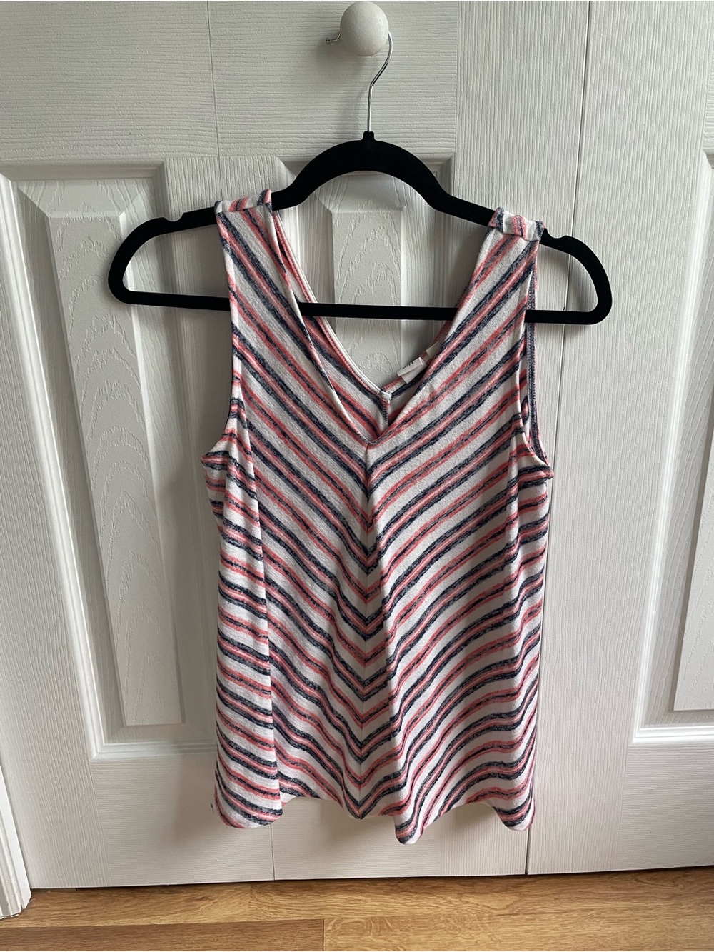 GAP Striped Chevron Tank Top - Pink, Navy, White